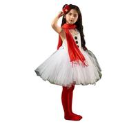 Generisch European Angel Costume Set for Girls with Role Play Skirt Four Piece Equipment as Casual Trendy Stage Outfit (White, 10-12 Years)