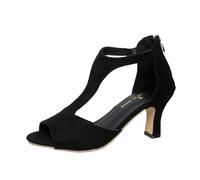 Generisch European Women's Zip Sandals with Empty Side Roman Style for Festive Occasions Everyday, black, 8.5 UK