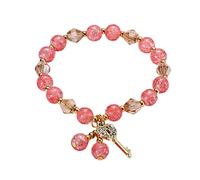 Generisch Evening Neon Light Bracelet for Women, Stackable Bead Bracelet, Multi-layer Adjustable Bead Bracelet, Colourful Bracelet for Women, Letter N, A, Metal, No gemstone