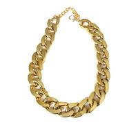 Generisch Exclusive Gold-Coloured Dog Collar Set with Adjustable Chain, Robust Guide Harness for Style-Conscious Four-Legged Friends (A, One Size)