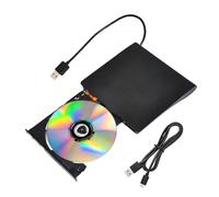 Generisch External Disc Burner - Flat USB 3.0 Drive Reader Burner, Disc for Laptop, for Burning, Reading, Writing, Data Backup, Home, Indoor, Office, Outdoor, On the Go