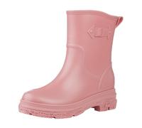 Generisch Extra Wide Calf Boots for Women, Plus Size, Women's Rain Boots, Water Shoes, Rubber Shoes, Plain Non-Slip Platform, Outdoor Work Overshoes, Ankle Boots Shoes, pink, 8.5 UK