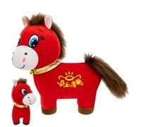 Generisch Fabric Horse | 25 cm Plush Toy 2026 | Chinese New Year Collectible Dolls for Home Living Room Children's Room Playroom Teaching Travel Car
