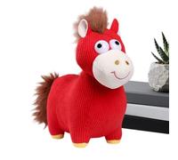 Generisch Fabric Horse, Chinese New Year Mascot 2026, Cute Doll, Plush Doll for the Year of the Horse, Gift for Family, Friends, Party, Office, Living Room, Bedroom Decoration