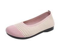 Generisch Fabric Shoes Women's Mother Shoe Summer Mesh Breathable Comfortable Walking Shoes Lightweight Non-Slip Trainers Outdoor Hiking Casual Summer Shoes for Elderly People 34-40 EU, khaki, 8 UK