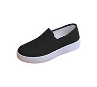 Generisch Fabric Shoes Women's Summer Lightweight Slippers Comfortable Breathable Work Shoes Round Toe Canvas Shoes Slip On Flat Shoes Casual Classic Slip-On Shoes for Work, Leisure and Everyday Use
