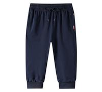 Generisch Fashion Men's 3/4 Jogging Bottoms for Men Capri Trousers Workout Gym Below the Knee Shorts with Zip Pockets Men's Trousers Short Jogging, blue, 8XL