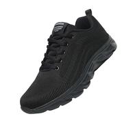 Generisch Fashion Men's Spring Flat Bottom Lightweight Breathable Mesh Slip On Comfortable Solid Color Simple Sports Shoes Features: Walking Shoes Men, black, 9 UK