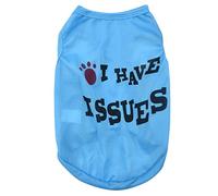 Generisch Fashion Pet Vest Summer Breathable Comfortable Textile Pattern Dogs Cats Clothes Lightweight Easy Care Stylish Safety Reflective (Blue, M)