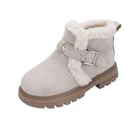 Generisch Fashionable children's boots for girls with side zip, bright accents for stylish everyday outfits, White, 13 UK Child