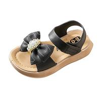 Generisch Fashionable girls' sandals for spring festivities with elegant straps dance party design as charming baby shoes, black, 10.5 UK Child