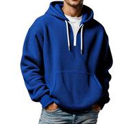 Generisch Fashionable men's hoodie with practical pocket as a versatile companion for leisure, outdoor activities in the cooler seasons, blue, S