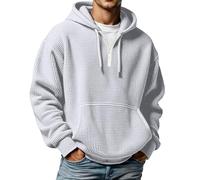 Generisch Fashionable men's hoodie with practical pocket as a versatile companion for leisure, outdoor activities in the cooler seasons, gray, L