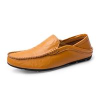 Generisch Fashionable men's slippers with flat sole, comfortable casual shoes, ideal driving for work, everyday life, versatile casual shoes for relaxed activities, orange, 7 UK