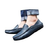 Generisch Fashionable men's slippers with flat sole, comfortable casual shoes, ideal driving for work, everyday life, versatile casual shoes for relaxed activities, blue, 9 UK