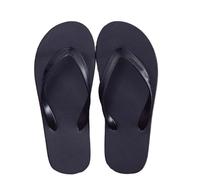 Generisch Fashionable Plain Flip Flops for Men - Casual Comfortable Beach Sandals for Leisure Holiday Everyday with Toe Separator Design Flat Sole Non-Slip Profile for Spring, black, X-Small