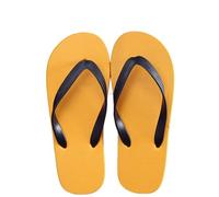 Generisch Fashionable Plain Flip Flops for Men - Casual Comfortable Beach Sandals for Leisure Holiday Everyday with Toe Separator Design Flat Sole Non-Slip Profile for Spring (Yellow, S)