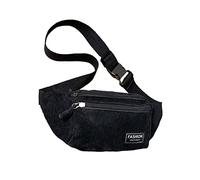 Generisch Fashionable textured messenger bag, body-hugging sporty shoulder bag for active everyday companions with stylish design, practical storage space, black, One Size