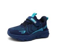 Generisch Fashionable trainers for boys with breathable mesh upper, lacing for a perfect fit, stylish leisure activities, darkblue, 10 UK Child