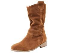 Generisch Fashionable Women's Ankle Boots Elegant Square Heel Lace-Up Ankle Boots Round Toe Versatile Everyday Look, Bw1, 8 UK