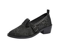 Generisch Fashionable women's trainers for leisure with block heels, 5 cm heel height for ultimate comfort style, black, 5 UK