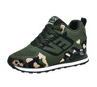 Generisch Fashionable women's trainers with thick sole for versatile leisure activities, stylish pair of elevated sports shoes, Army Green, 8 UK