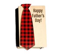 Generisch Father's Day 2024 Wooden Box for Gift Cards | Personality Tie Gift Holder | and Loving Wooden Gift for Dad, Black Red, see description, See description