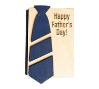 Generisch Father's Day 2024 Wooden Box for Gift Cards | Personality Tie Gift Holder | and Loving Wooden Gift for Dad, Blue, see description, See description