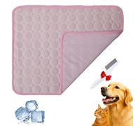 Generisch Fellmoment Cooling Mat Self-Cooling for Dogs Cats, XS-2XL 2025 Summer Ice Silk Water Paws Frost Mat Without Gel Comfort Non-Slip for Hot Summer Days (Pink, XL-100 x 75 cm)