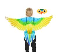 Generisch Felt Bird Tilts Wings, Bird Wing Coat, Children's Bird Wings Costume Set, M-It Felt Mask, Jungle Costume Accessories, Adjustable Fairy Bird Costume Dresses, Pe-acock Flamingo Cape
