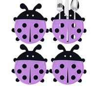 Generisch Felt Cutlery Bag, Utensil Bag for Forks - Table Decoration Cutlery Organizer | Cartoon Spoon Protector Bag for Spoons, Chopsticks, pink, see description, See description