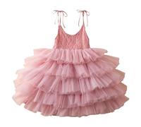 Generisch Festive Dress Girls Ball Gown Embroidery Pattern Wedding Dress Carnival Folk Festival Party Dress Pageant Dress Tulle Party Evening Dress Cocktail Dress Children's Costumes Christening