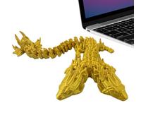 Generisch Fidget Dragon - 10.63 Inch 3D Printed Double Head Toy | Movable Joints, Movable Desk Decoration for Children, Adults, and Office Toys