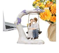 Generisch Figure of a Couple on the Swing, Romantic Couple Sculpture, Resin Sculpture for Bedroom, Living Room Decoration, Gift Idea for Couples