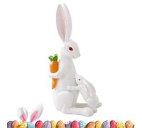 Generisch Figure - Resin Sculpture Bunny with Children, Lovingly Designed Garden Decorative Figure | For Table Decoration as Centre for Farm Patio Garden Spring and Easter Decoration