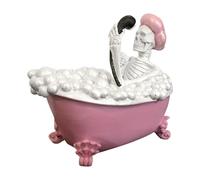Generisch Figurine - Decorative Resin Halloween Figure, Pink Bathtub Haunted House Season Decoration for Family Friends Collectors