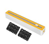 Generisch Film Organizer with Film Cutter - 36 x 5 x 5.6 cm Aluminium Dispenser Compact Heavy Duty | Kitchen Holder for Baking Paper, Baking Paper, Cling Film, Restaurant Accessories