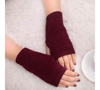 Generisch Fingerless Women's Winter Gloves Knitted Wool Soft Arm Warmers Warm Elastic Mitts for Cuddly Hands Versatile Companions on Cold Days (One Size)