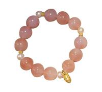 Generisch Firefox Leather Bracelet 2024 Bracelet for Women, Chinese Jade Pearl Bracelet for Her, Grandma, Grandpa, Mother, Dad, Daily Use Bracelet for Chain Charm, Einheitsgröße, Resin, No Gemstone