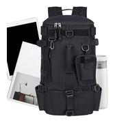 Generisch Fischer Backpack with Oxford Fabric, Tackle Box Backpack with Integrated Ruth Holder, for Work, Travel, Gym, School, Camping, Hiking, Men, Women, Baiting &, black, Siehe