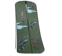 Generisch Fischer Braces Angler Austria Austria Vienna in Fish Design 35 mm Wide in H-Shape with 4 Extra Strong Clips/Fisherman at Lake Green ST-018, black