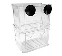 Generisch Fish Breeding Box, Fish Insulation Box with Suction Cups, Aquarium Acclimatization for Baby Fish, Clown Fish and Plant Fleece, Christmas (Clear S)