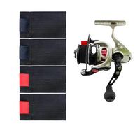 Generisch Fish Reel Covers, Bobbin Belt - 4 x Fishing Equipment Protective Cover, Elastic Roll Protection Belt Band, Outdoor Devices that Attack Ties for Adults Men, Ll, Siehe Beschreibung, See