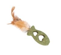 Generisch Fish toy for cats, bite-resistant, funny catnip, the play rod for pets, for home kittens: teething, exercise, play and training