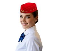 Generisch Fisherman's Hat Women's Fashion Style Ceremonial Hat Flight Attendant Hat Hotel Receptionist Beret Hat Women's Beret Hat Blue, red, One Size