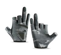 Generisch Fishing Gloves for Men - UV Protection & 3 Cut Finger Fishing Gloves | Non-Slip Windproof Hand Protection as Fingerless Accessories for Paddling, Hunting & Driving