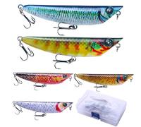 Generisch Fishing Lure - 5 x Realistic Fish Swimming Baits | Portable Realistic Fish Bait, Slow Sinking Bait for Bass | Fishing Bait for Sweet Trout, Sun Bass, Walleye, Blue Gill, Salmon
