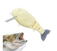 Generisch Fishing Lure Blanks - 12.4 cm Artificial Floating Jig, 3-Piece Body Soft Fishing Lure, for Pond, Seashore, Coast, Outdoor, Beginner, Enthusiast