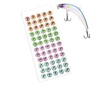 Generisch Fishing Lure Eyes - 4D Adhesive Bait Stickers | Realistic Fishermen Tackle Accessory | Baits Accessories for Beginner Dad Men Outdoor Water Lake River Sea Shore Freshwater Dads, 8 mm, 14 in