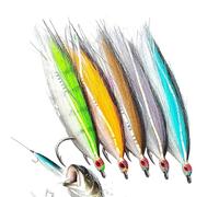 Generisch Fishing Lures 5 Pieces Lures with a Hook Catfish Attractant For and Saltwater: Salmon, Trout, Crappie, Walleye, Bass Fisherman, Lake, River, Water, Shore